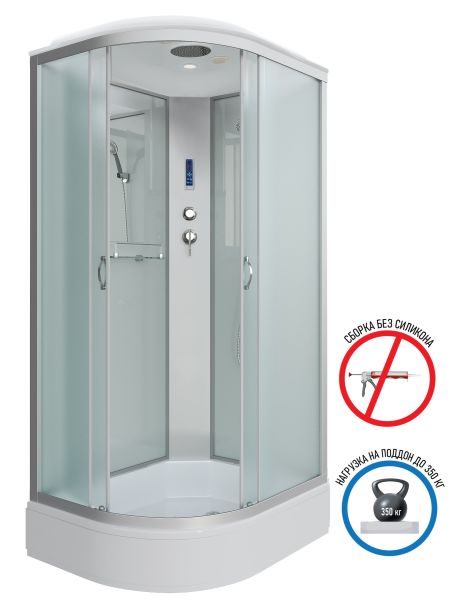 Душевая кабина Niagara NG-33194-14RP 110x90см серебро/матовое