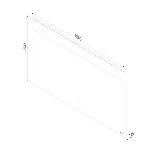 Зеркало с подсветкой Invisible Light Am.Pm Libre M60MOX1201SA с системой антизапотевания 120 см