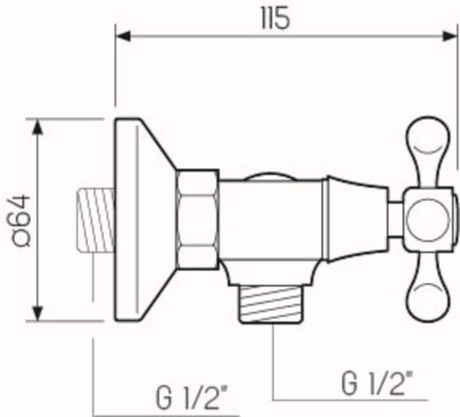 Смеситель для душа РМС SL71-003 хром
