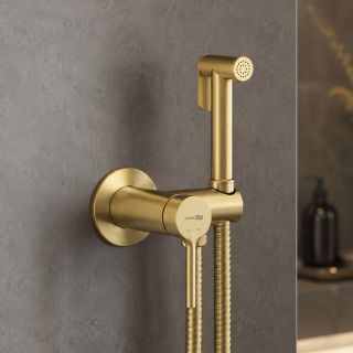 Гигиенический душ со смесителем WasserKRAFT Rhein 9938BG золото матовое