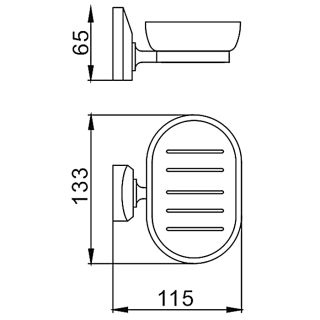Мыльница Frap F1602 хром