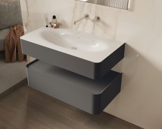 База под раковину Vincea Caprice 1000 подвесная, 1 выкатной ящик soft-close, серый матовый База под раковину Vincea Caprice 1000 подвесная, 1 выкатной ящик soft-close, серый матовый