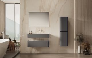 База под раковину Vincea Caprice 1000 подвесная, 1 выкатной ящик soft-close, серый матовый База под раковину Vincea Caprice 1000 подвесная, 1 выкатной ящик soft-close, серый матовый