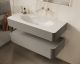 База под раковину Vincea Caprice 1200 подвесная, 1 выкатной ящик soft-close, светло-серый матовый
