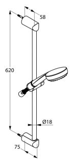 Душевой гарнитур Kludi Logo хром 6816005-00 Душевой гарнитур Kludi Logo хром 6816005-00