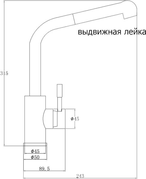 Смеситель для кухни ZORG Steel Hammer SH 5144 INOX