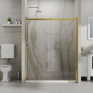 Душевая дверь Azario Bern AZ-733-150-BGL-CL 150 см профиль брашированное золото стекло прозрачное