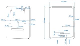 Зеркало с подсветкой и музыкальным блоком Art&Max Genova 60x80см чёрный AM-Gen-600-800-S-F-MFP Зеркало с подсветкой и музыкальным блоком Art&Max Genova 60x80см чёрный AM-Gen-600-800-S-F-MFP
