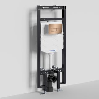 Система инсталляции для унитазов WasserKRAFT Dinkel 58TLT.010.ME.RG03 с кнопкой смыва