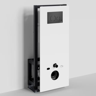 Система инсталляции для унитазов WasserKRAFT Glan 66TLT.010.ME.WH.MB02 с кнопкой смыва