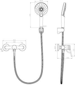 Смеситель для душа Lemark Minima LM3803C хром