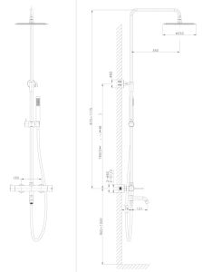 Душевая стойка Raiber Graceful RPG-006 золото матовое