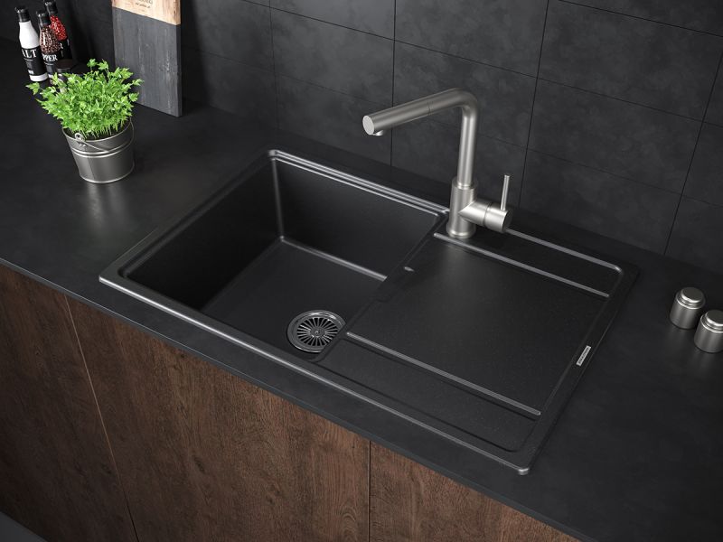 Мойка кухонная Paulmark Flugen PM217850-BL чёрный