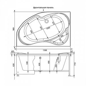 Панель фронтальная Aquanet Capri 160 L