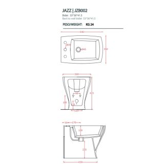Биде Artceram JAZZ JZB002 01 00*3JZ04bi*3 белое Биде Artceram JAZZ JZB002 01 00*3JZ04bi*3 белое