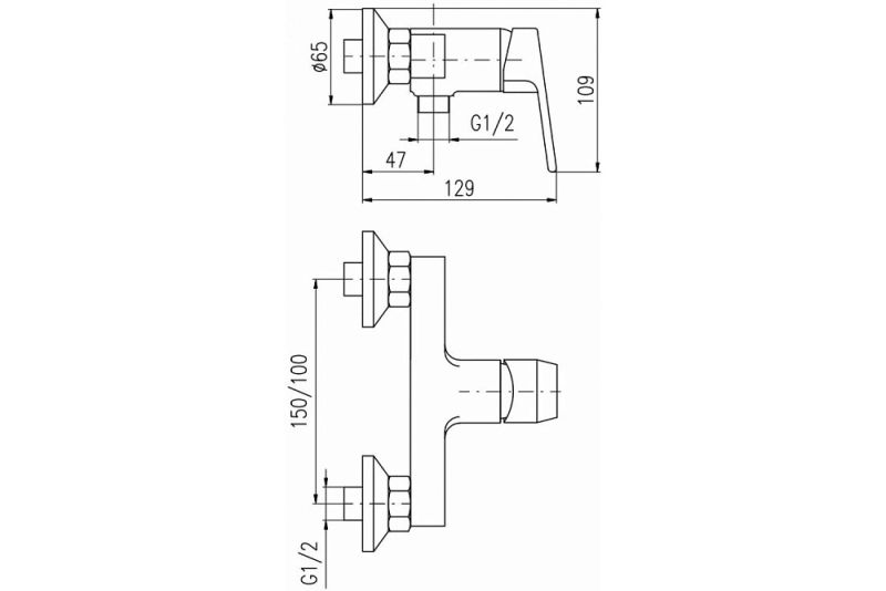 Смеситель для душа Rav Slezak Colorado CO281.5/2 Хром