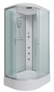 Душевая кабина Niagara NG-33974-14RG с гидромассажем 90x70см серебро/матовое