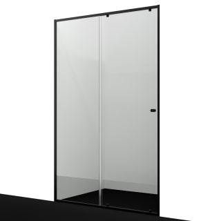 Душевая дверь WasserKRAFT Dill 61S30 130 см профиль чёрный матовый стекло прозрачное