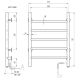 Полотенцесушитель электрический Domoterm Аврора DMT 109-5 53x71 BOX EK R хром