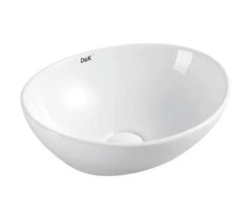 Раковина накладная D&K Matrix DT1390716 41см белый