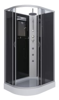 Душевая кабина Niagara NG-3512-14RBKTG с гидромассажем 120x80см серебро/тонированное