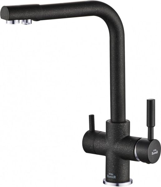 Смеситель для кухни ZORG Steel Hammer SH 552 BLACK CR