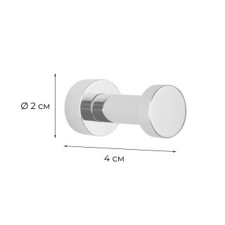 Крючок одинарный Fixsen хром (FX-34005A)