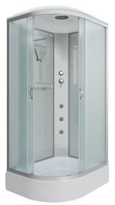 Душевая кабина Niagara NG-33094-14RG с гидромассажем 100x90см серебро/матовое