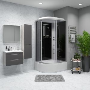 Душевая кабина Niagara NG-2510-14RG с гидромассажем 120x80см серебро/тонированное