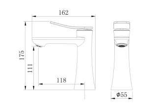 Смеситель для раковины Grossman Advans 510.K35.09.120 брашированный никель