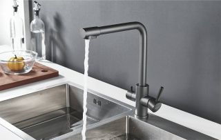 Смеситель для кухни Shevanik S868T с подключением фильтра оружейная сталь Смеситель для кухни Shevanik S868T с подключением фильтра оружейная сталь