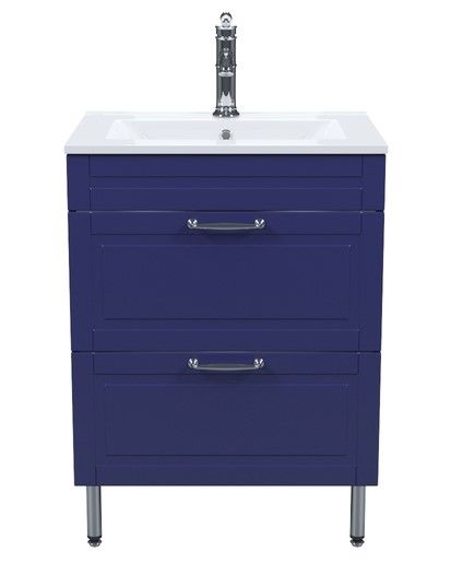 Напольная тумба с раковиной IDDIS Oxford OXF60N0i95K 60см синий