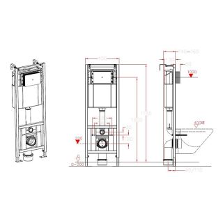 Инсталляция для подвесного унитаза Azario AZ-H401A