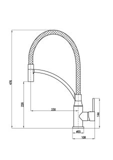 Смеситель для кухни Rav Slezak Seina SE914.5 хром черный Смеситель для кухни Rav Slezak Seina SE914.5 хром черный