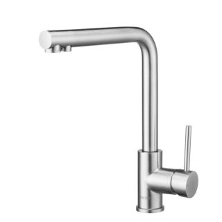 Смеситель для кухни Swedbe Selene Plus K8540K в комплекте с фильтром Аквафор Кристалл нержавеющая сталь