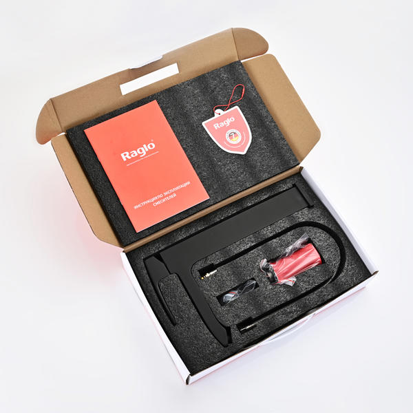 Высокий смеситель для раковины Raglo R01.15.06 чёрный