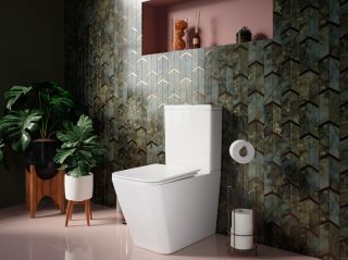 Напольная пристенная чаша унитаза Ceramicanova Кубик (Cubic) CN1803-B белый