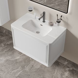 Тумба с раковиной IDDIS Оксфорд Нео (Oxford Neo) OXN80W0i95K 80 см белый матовый