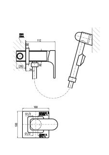 Гигиенический душ со смесителем Rav Slezak Yukon YU147/1CB хром Гигиенический душ со смесителем Rav Slezak Yukon YU147/1CB хром