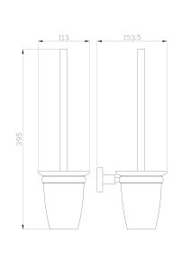 Туалетный ёршик в комплекте Wonzon & Woghand Easy WW-8129 хром