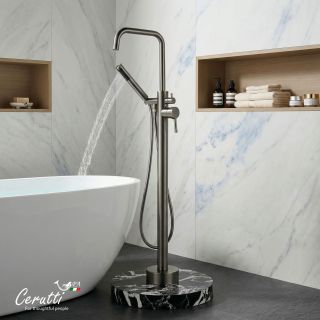 Напольный смеситель для ванны Ceruttispa АФРА (AFRA) GG CT12117 графит