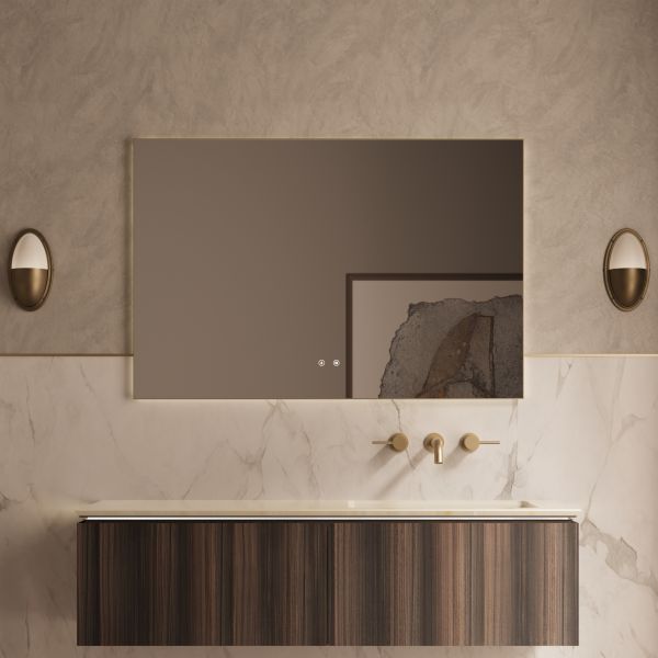 База под раковину Vincea Luxe 1400 подвесная, 2 выкатных ящика soft close, шпон натуральный орех База под раковину Vincea Luxe 1400 подвесная, 2 выкатных ящика soft close, шпон натуральный орех