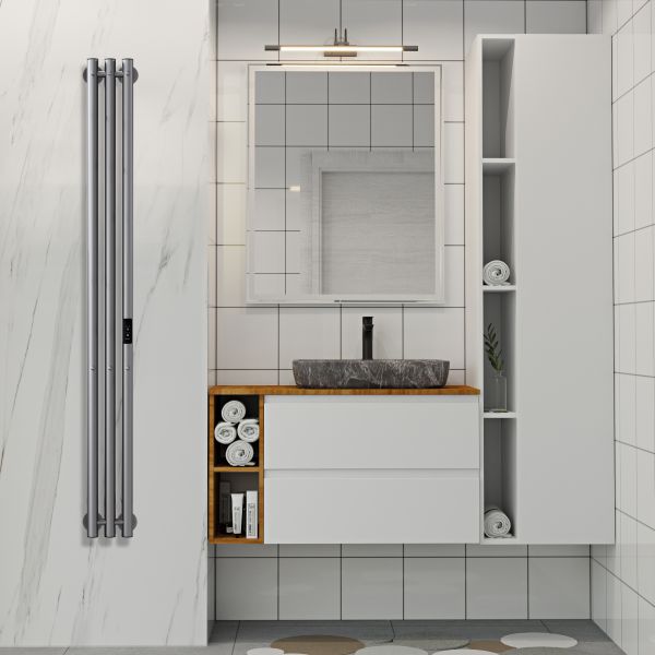 Полотенцесушитель электрический Indigo Style LSE120-13GFMRt 120x13 см графит металлик