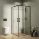 Душевой уголок Kerama Marazzi Линдо LN.100.SSD.BLK.M 100x100 см профиль чёрный стекло матовое