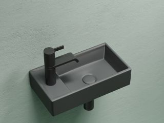 Раковина подвесная Ceramicanova Элемент (Element) CN6051RMDH 40 см тёмный антрацит матовый