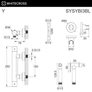 Гигиенический душ WHITECROSS Y SYSYBI3CR хром