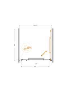 Душевая дверь Cezares Люкс (Lux) LUX-B-FS-1-100-C-CR 100 см профиль хром стекло прозрачное