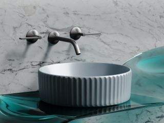 Раковина Ceramicanova Элемент (Element) CN6057MHL 36 см серо-голубой матовый
