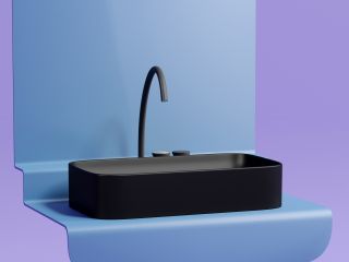 Раковина подвесная Ceramicanova Элемент (Element) CN6054MB 70 см чёрный матовый