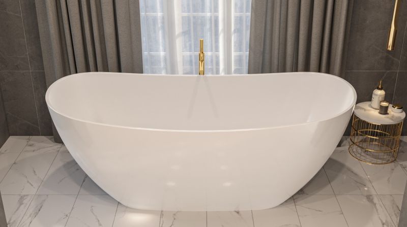 Ванна из искусственного камня Whitecross Onyx C 0206.160075.100 160x75см белый глянец